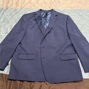 Ralph Lauren Blazer Sport Coat Men 52R Navy Blue 70% Wool 2 Button